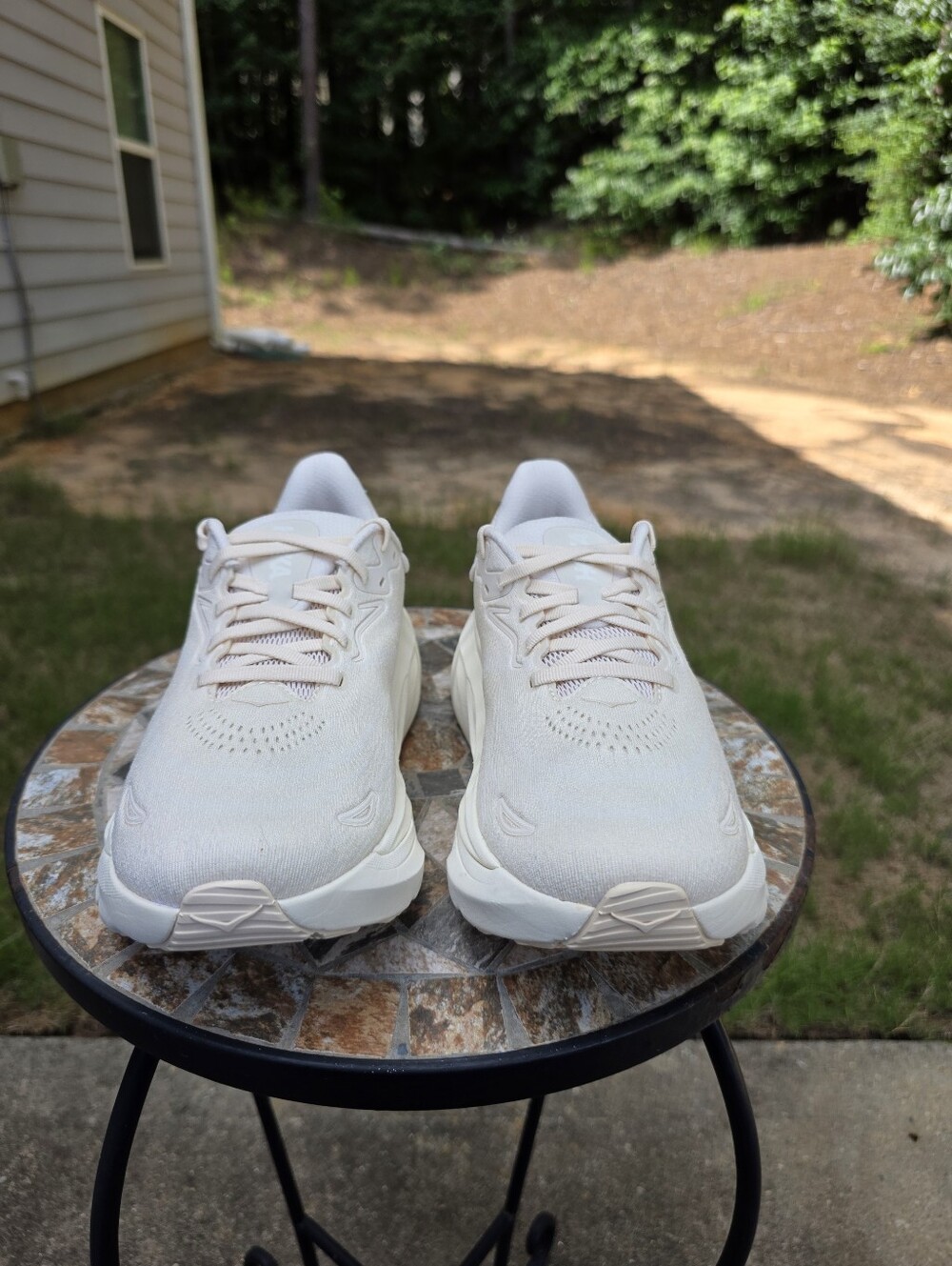 Hoka Arahi 8 1168711 BHLB Birch Alabaster Running Shoe Women Sz 7.5D Wide Worn 1 - Picture 2 of 9